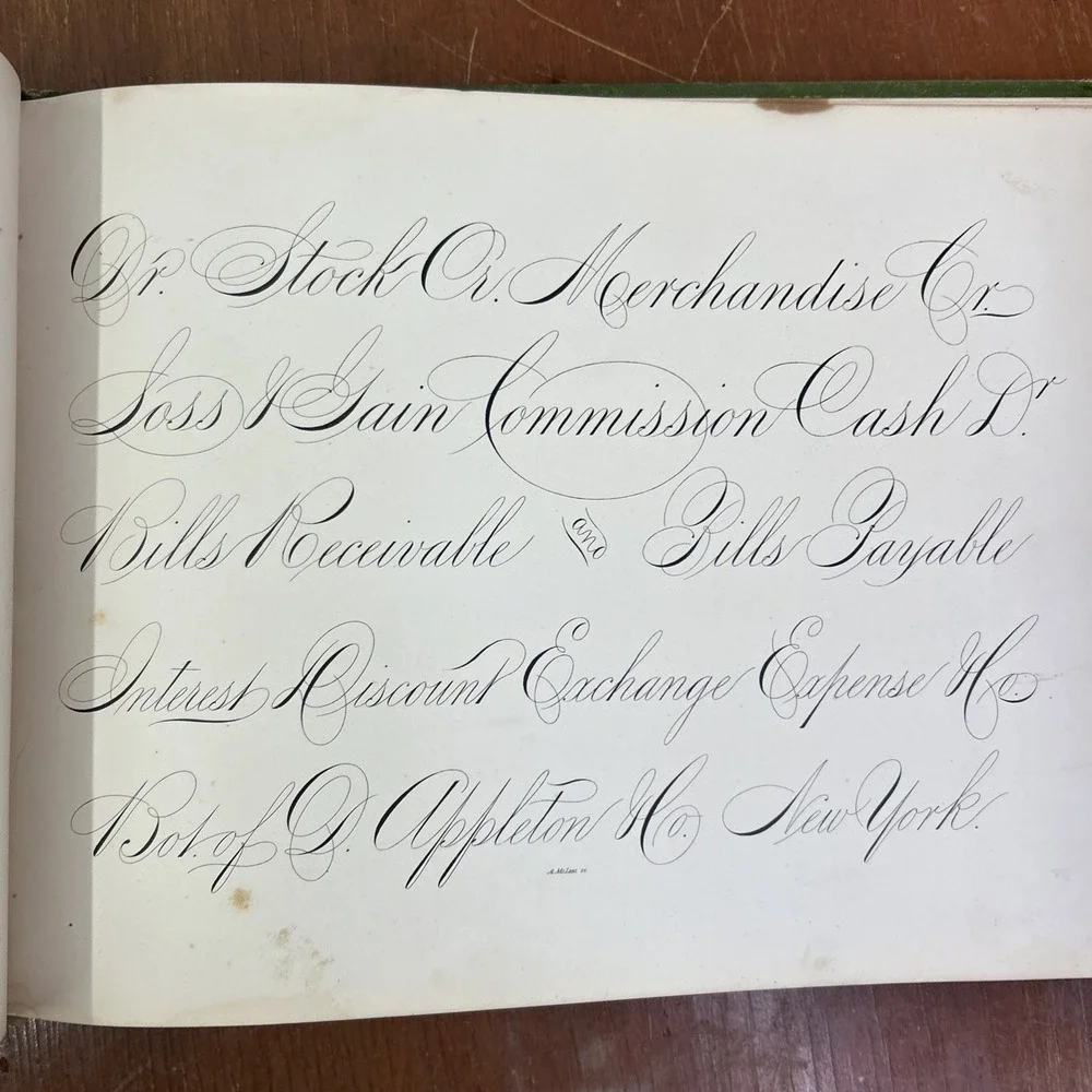 Antique Gems Of Penmanship Williams And Packard 1866 Calligraphy Book